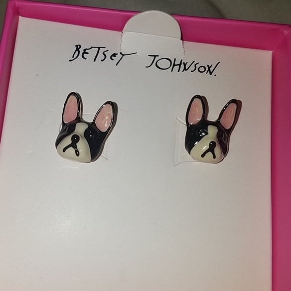 Betsey Johnson Other - Betsey Johnson French bulldog earrings small new